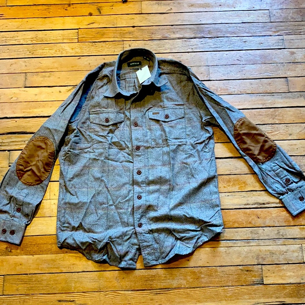 Men’s Orvis Button Up Shirt New With Tags Size Medium